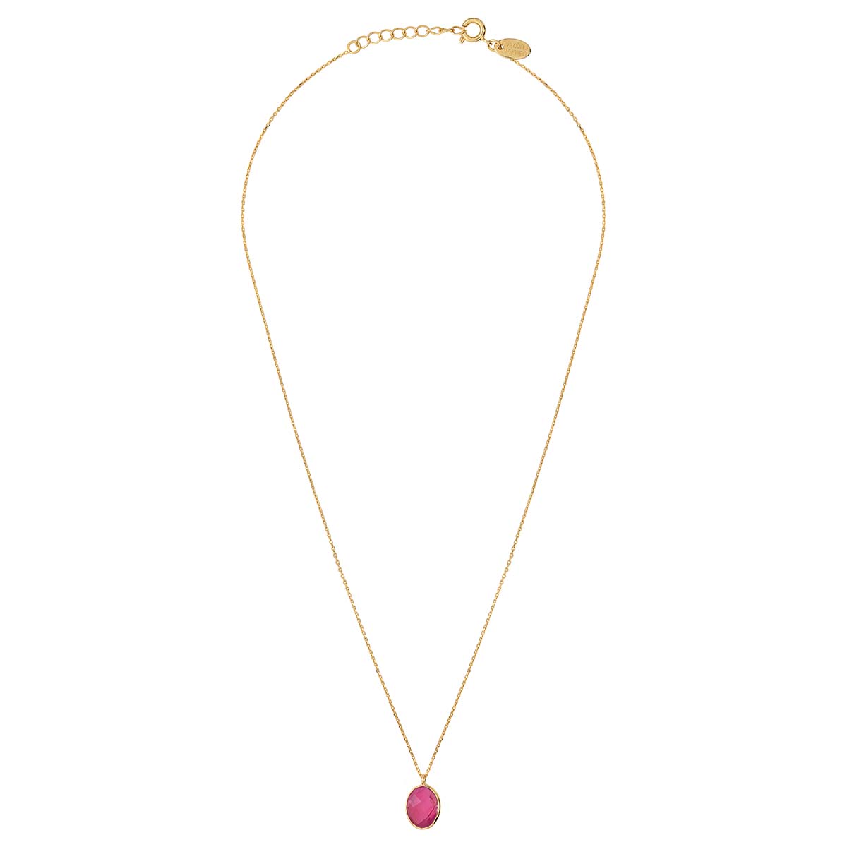 Collar Pequeño De Ónix Rosa
