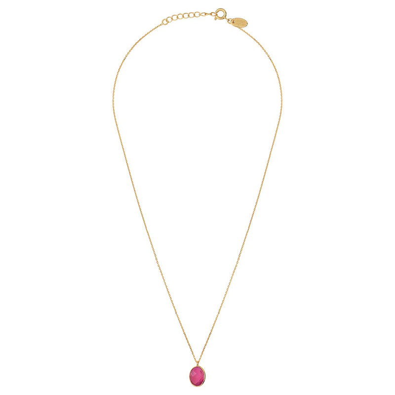 Collier Serti Petit Modele Onyx Rose