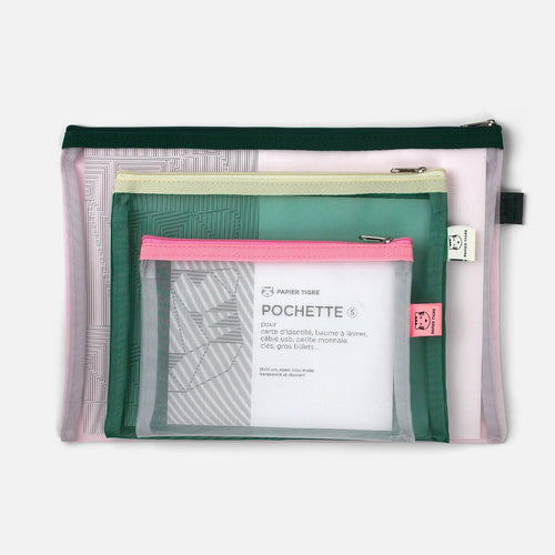 Set De Pochettes Mesh (S, M Et L) - Vert
