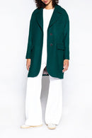 Manteau Oversize En Drap De Laine Vert