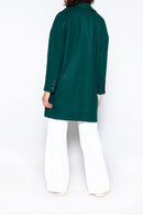 Manteau Oversize En Drap De Laine Vert