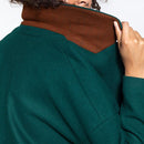 Manteau Oversize En Drap De Laine Vert