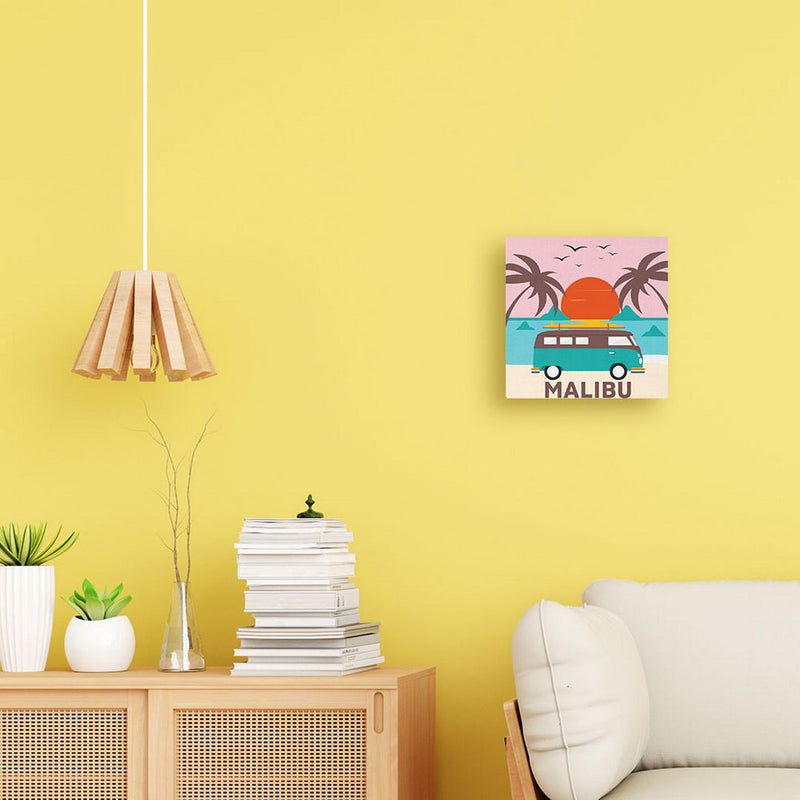 Mini Peinture Par Numéros 20X20Cm Avec Cadre Plage Malibu