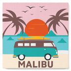 Mini Peinture Par Numéros 20X20Cm Avec Cadre Plage Malibu