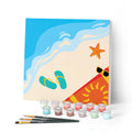 Mini Paint By Numbers 20X20Cm With Frame At The Beach