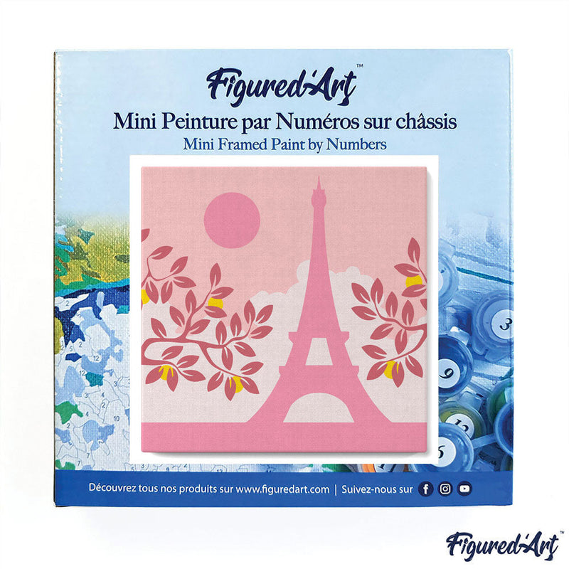 Mini Peinture Par Numéros 20X20Cm Avec Cadre Paris Au Soleil