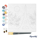 Mini Peinture Par Numéros 20X20Cm Avec Cadre Paris Au Soleil