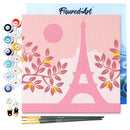 Mini Peinture Par Numéros 20X20Cm Avec Cadre Paris Au Soleil