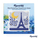 Mini Peinture Par Numéros 20X20Cm Avec Cadre Paris Sous La Lune