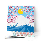 Mini Peinture Par Numéros 20X20Cm Avec Cadre Le Mont Fuji