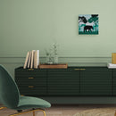 Mini Peinture Par Numéros 20X20Cm Avec Cadre Eléphant Dans La Forêt Verte