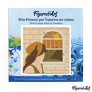 Mini Peinture Par Numéros 20X20Cm Avec Cadre Femme Au Foulard