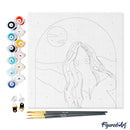 Mini Peinture Par Numéros 20X20Cm Avec Cadre Femme Et Arcade