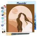 Mini Peinture Par Numéros 20X20Cm Avec Cadre Femme Et Arcade