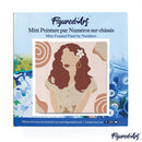 Mini Peinture Par Numéros 20X20Cm Avec Cadre Femme Et Fleur Dans Les Cheveux