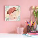 Mini Peinture Par Numéros 20X20Cm Avec Cadre Femme Au Turban De Profil