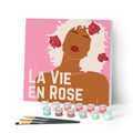 Mini Peinture Par Numéros 20X20Cm Avec Cadre La Vie En Rose