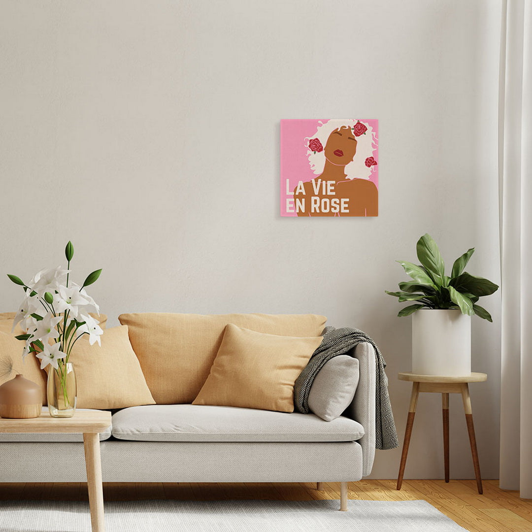 Mini Peinture Par Numéros 20X20Cm Avec Cadre La Vie En Rose