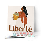 Mini Peinture Par Numéros 20X20Cm Avec Cadre Liberté