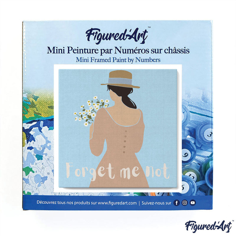 Mini Peinture Par Numéros 20X20Cm Avec Cadre Forget Me Not