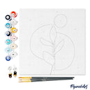 Mini Peinture Par Numéros 20X20Cm Avec Cadre Plante 3