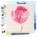 Mini Peinture Par Numéros 20X20Cm Avec Cadre Je T'Aime