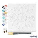 Mini Peinture Par Numéros 20X20Cm Avec Cadre Bonjour