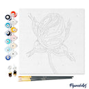 Mini Peinture Par Numéros 20X20Cm Avec Cadre Bouton De Rose