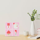 Mini Peinture Par Numéros 20X20Cm Avec Cadre Gourmandises