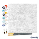 Mini Peinture Par Numéros 20X20Cm Avec Cadre Bouddha Précieux