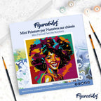 Mini Paint By Numbers 20X20Cm With Frame Pop Art Afro Woman