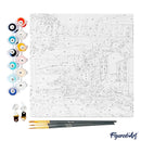 Mini Peinture Par Numéros 20X20Cm Avec Cadre Côte D'Azur