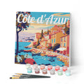 Mini Peinture Par Numéros 20X20Cm Avec Cadre Côte D'Azur