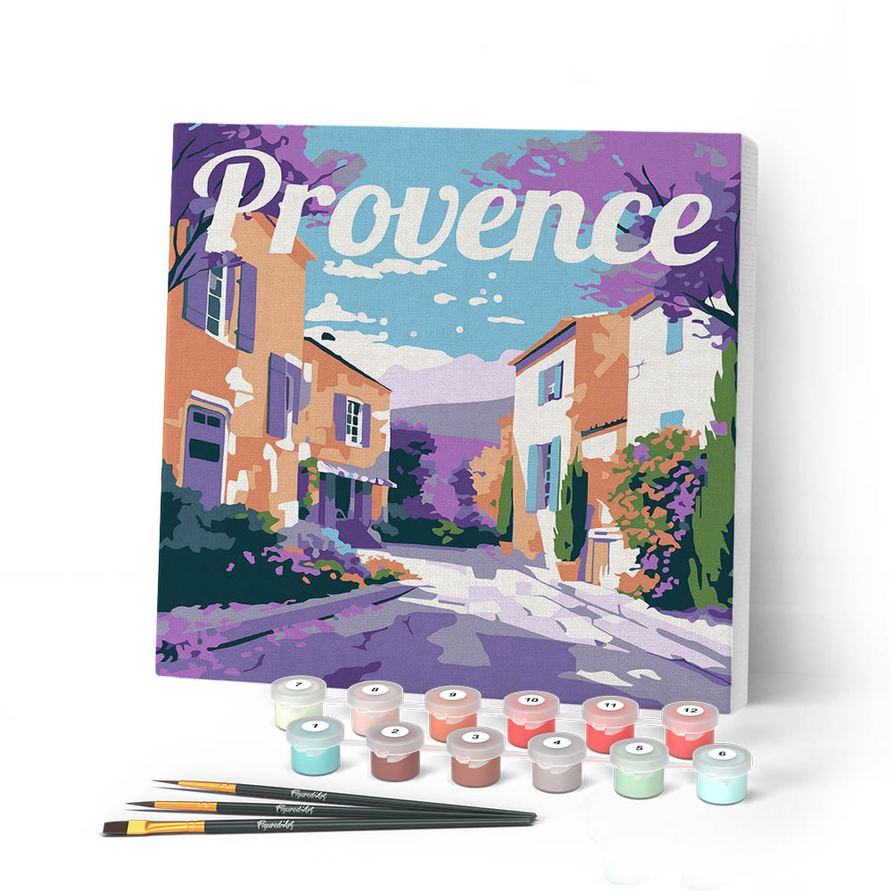 Mini Paint By Numbers 20X20Cm With Frame Spring In Provence