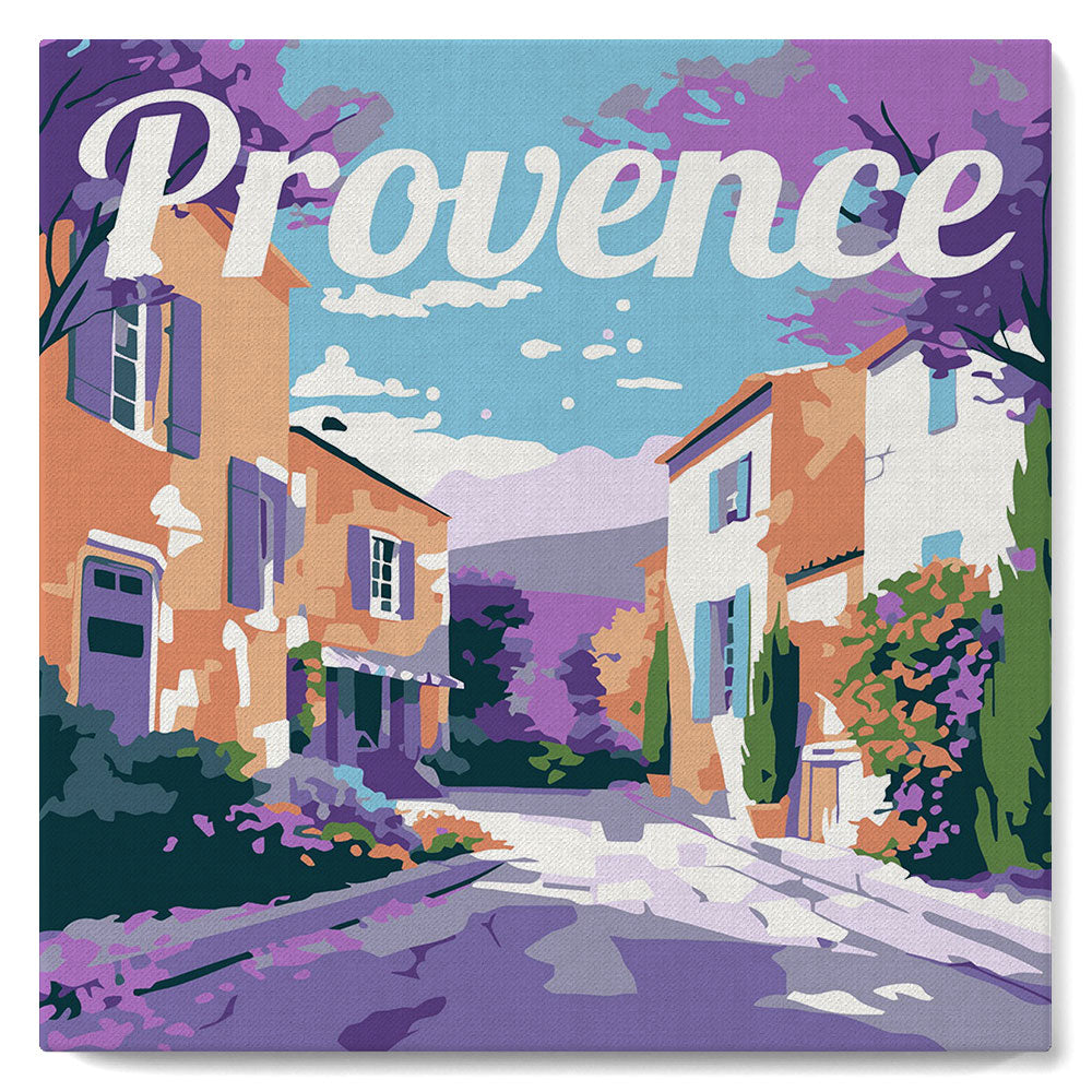Mini Paint By Numbers 20X20Cm With Frame Spring In Provence