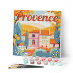 Mini Paint By Numbers 20X20Cm With Frame Autumn In Provence
