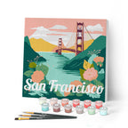 Mini Peinture Par Numéros 20X20Cm Avec Cadre San Francisco