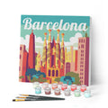 Mini Peinture Par Numéros 20X20Cm Avec Cadre Sagrada À Barcelone