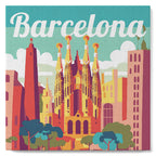 Mini Peinture Par Numéros 20X20Cm Avec Cadre Sagrada À Barcelone