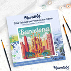 Mini Peinture Par Numéros 20X20Cm Avec Cadre Sagrada À Barcelone