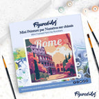 Mini Peinture Par Numéros 20X20Cm Avec Cadre Colisée De Rome