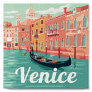 Mini Peinture par Numéros 20x20cm avec cadre Gondoles à Venise