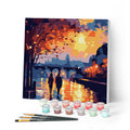 Mini Peinture Par Numéros 20X20Cm Avec Cadre Nuit Romantique