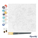 Mini Peinture Par Numéros 20X20Cm Avec Cadre Ours En Peluche Et Cadeaux