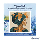 Mini Peinture Par Numéros 20X20Cm Avec Cadre Femme Au Turban Floral