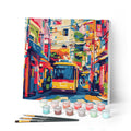 Mini Paint By Numbers 20X20Cm With Frame Tokyo City Bus