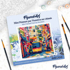 Mini Paint By Numbers 20X20Cm With Frame Tokyo City Bus