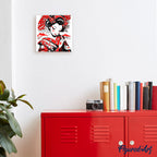 Mini Paint By Numbers 20X20Cm With Frame Red And Black Geisha