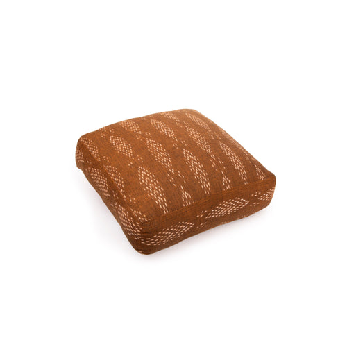 Small Floor Cushion - Ikat Mystery Clay