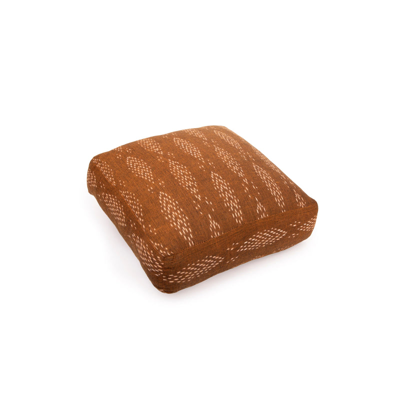 Small Floor Cushion - Ikat Mystery Clay